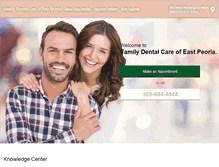 Tablet Screenshot of familydentalcareeastpeoria.com